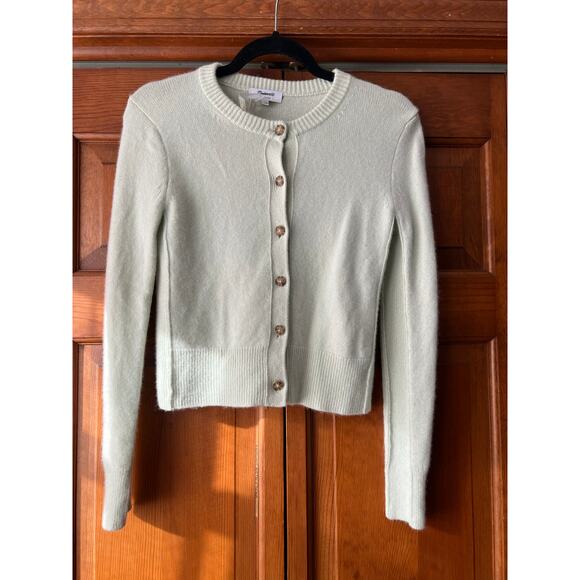 NWT Madewell Women's Cashmere Button-Front Cardigan Sweater Pale Green Size XXS - Picture 2 of 10